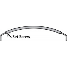 Bow Tarp, Square Steel 12" Rise - Std. Adjustable (84"L - 96"L) W/ Set Screw & Loose Elbow, 90 deg. Bend - For 96” Wide Truck Or Trailer.